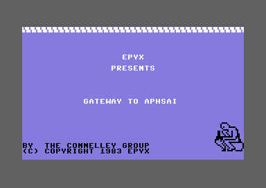 Gateway to Apshai title screen for Commodore 64